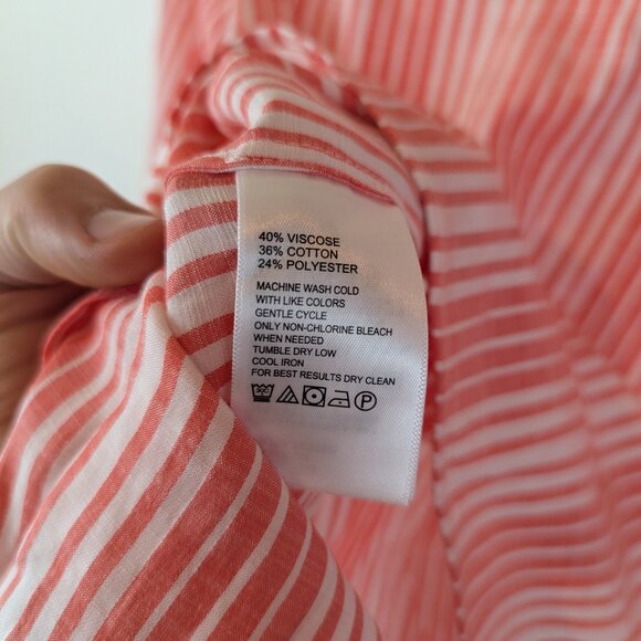 Tommy Bahama Mantauk Stripe 3/4 Sleeve Top, Sz S Petite - Picture 4 of 5